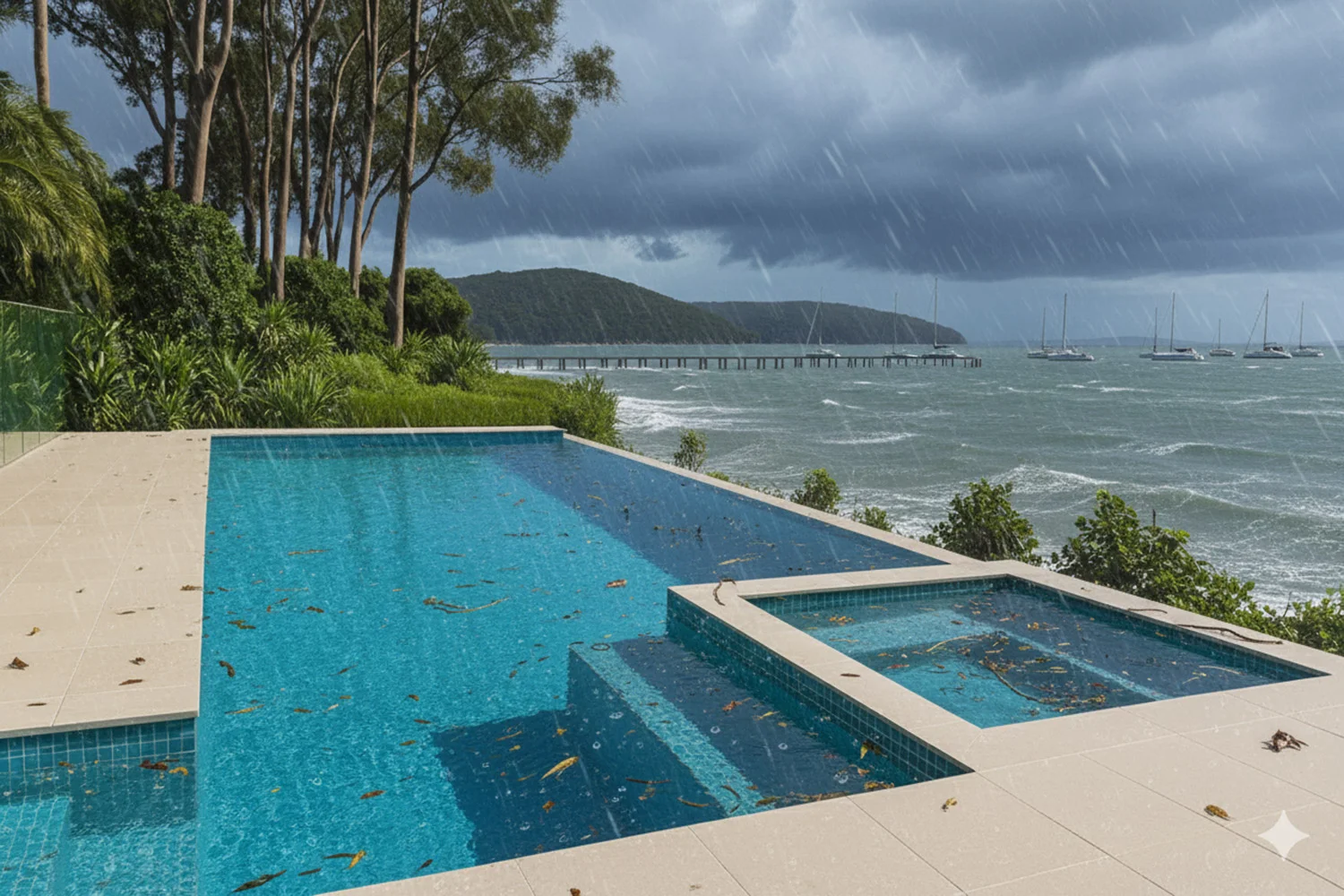 Heavy Rain Pool Cleaning