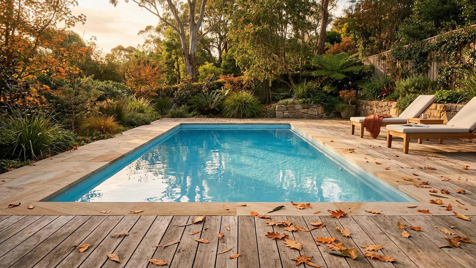 Autumn pool in Roseville Sydneys North Shore