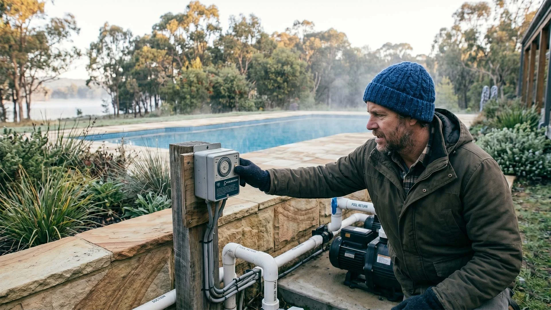 Pool Pump Switch Man Winter
