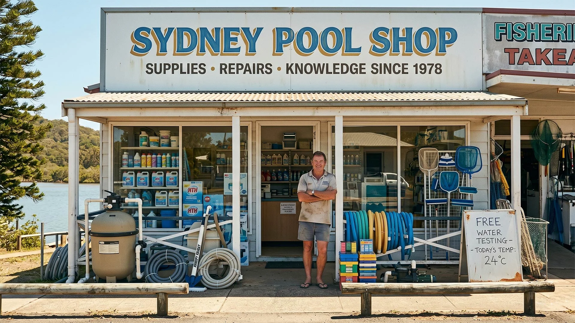 1980's Pool Cleaning Shop